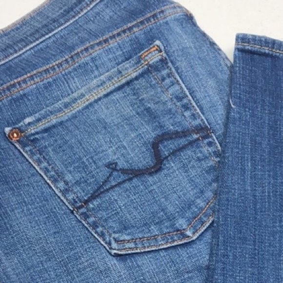 RARE 7 for ALL MANKIND JOSEFINA SKINNY BOYFRIEND 25x27 MADE IN USA ๐บ๐ธ - Picture 9 of 14